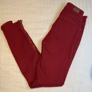 Paige Hoxton Ultra Skinny Jeans Ankle Zip Size 26